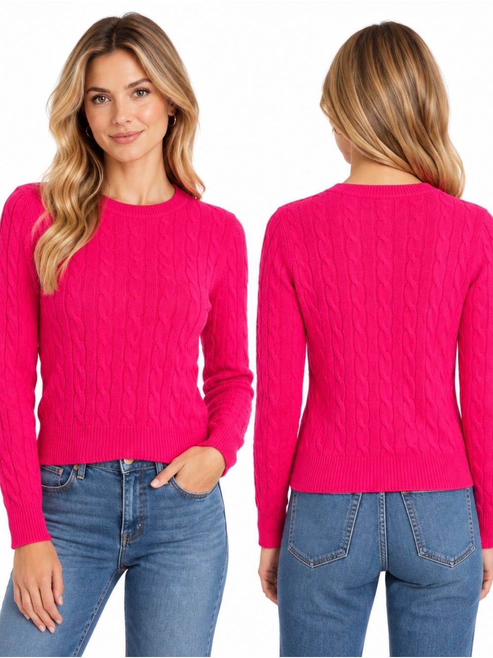 Vineyard Vines Cashmere Cable Knit Crewneck Sweater Red XXS NWT